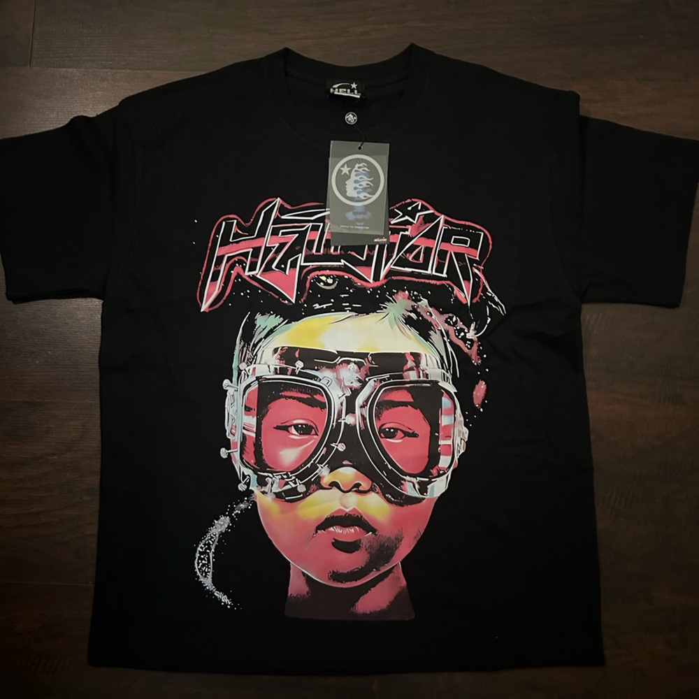 Black Graphic T-Shirt with Bold Design